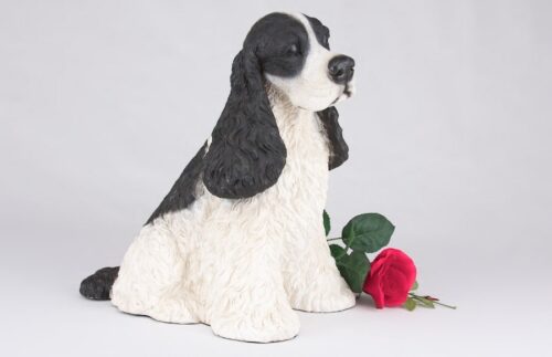 Cocker Spaniel pet dog cremation urn figurine