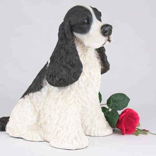 Cocker Spaniel pet dog cremation urn figurine