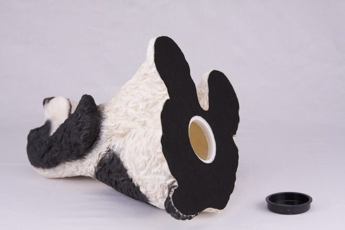 Cocker Spaniel pet dog cremation urn figurine, bottom
