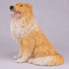 Collie pet dog cremation urn figurine