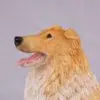 Collie pet dog cremation urn figurine, face