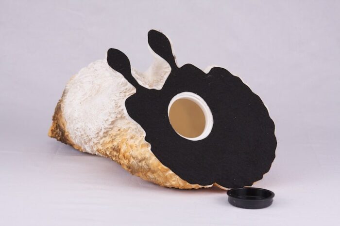 Collie pet dog cremation urn figurine, bottom
