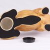 Dachshund pet dog cremation urn figurine, bottom