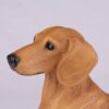 Dachshund pet dog cremation urn figurine, face