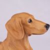 Dachshund pet dog cremation urn figurine, face
