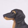 Dachshund pet dog cremation urn figurine, face