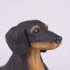 Dachshund pet dog cremation urn figurine, face