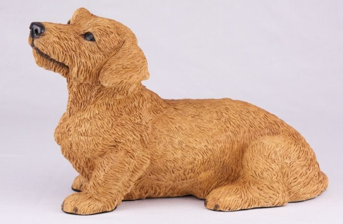 Dachshund pet dog cremation urn figurine