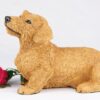 Dachshund pet dog cremation urn figurine