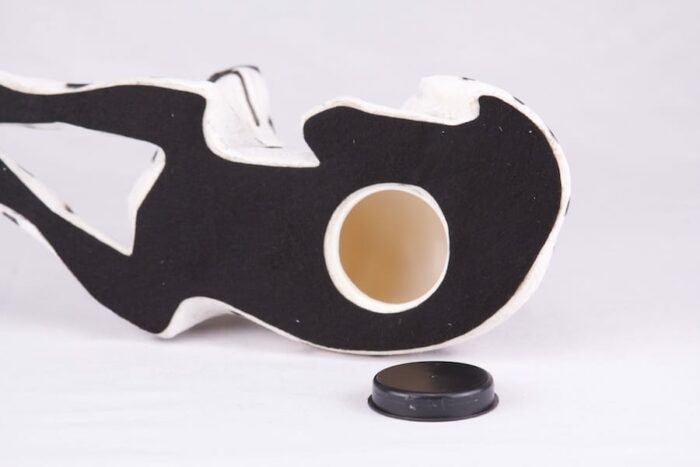 Dalmatian pet dog cremation urn figurine, bottom