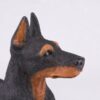 Doberman Pinscher pet dog cremation urn figurine, face