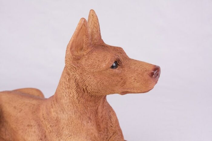 Doberman Pinscher pet dog cremation urn figurine, face