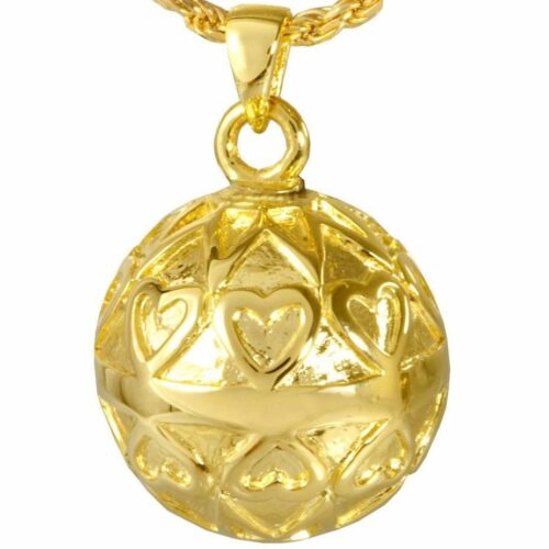 Eternal Sunshine Memorial Cremation Pendant, 14k gold plated