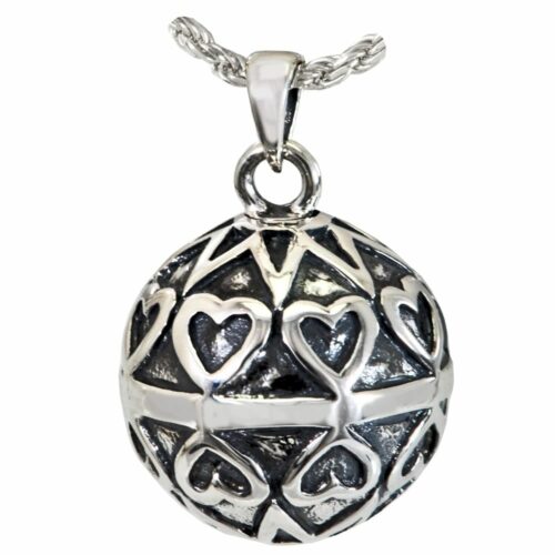 Eternal Sunshine Memorial Cremation Pendant, antiqued sterling silver