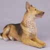 German Shepherd pet dog cremation urn figurine