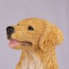 Golden Retriever pet dog cremation urn figurine, face