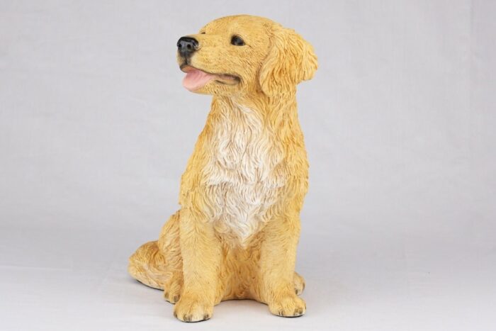 Golden Retriever pet dog cremation urn figurine