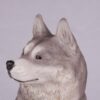 Husky pet dog cremation urn figurine, head