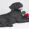 Black Lab Labrador Retriever pet dog cremation urn figurine