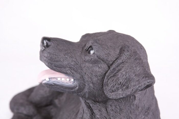 Black Lab Labrador Retriever pet dog cremation urn figurine, face