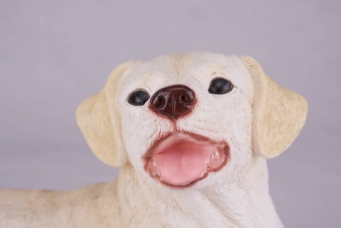 Yellow Lab Labrador Retriever pet dog cremation urn figurine, face