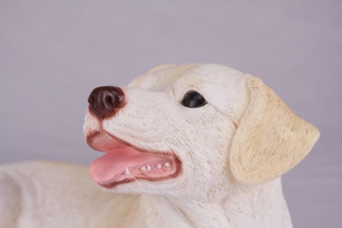 Yellow Lab Labrador Retriever pet dog cremation urn figurine, face