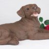 Chocolate Lab Labrador Retriever pet dog cremation urn figurine