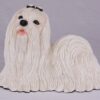 Maltese pet dog cremation urn figurine