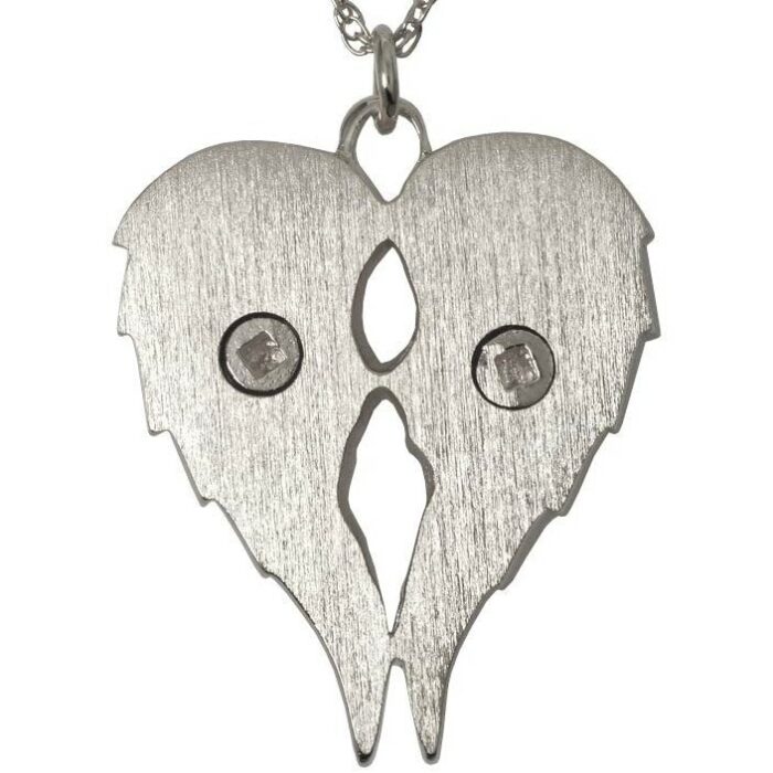 My Angel Companion Two Compartment Pendant, silver, back