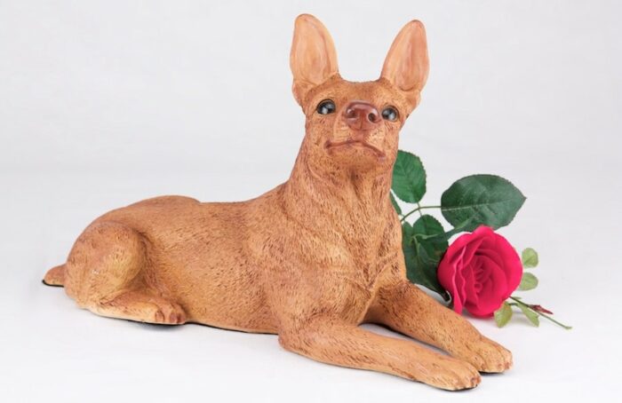 Miniature Pinscher Min Pin pet dog cremation urn figurine