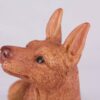 Miniature Pinscher Min Pin pet dog cremation urn figurine, face