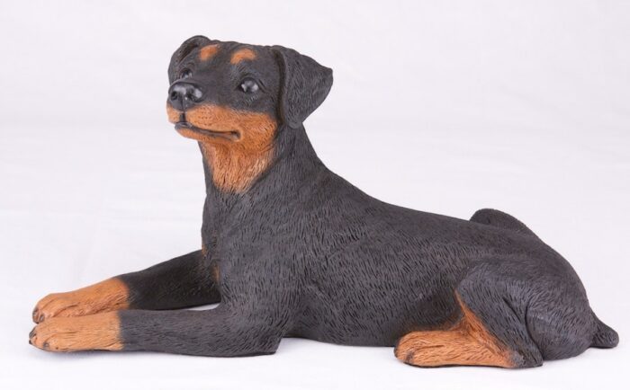 Miniature Pinscher Min Pin pet dog cremation urn figurine