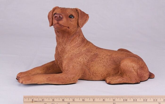 Miniature Pinscher Min Pin pet dog cremation urn figurine, with ruler