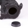 Black Poodle pet dog cremation urn figurine, bottom