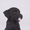 Black Poodle pet dog cremation urn figurine, face