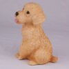 Tan Poodle pet dog cremation urn figurine