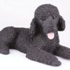 Black Poodle pet dog cremation urn figurine