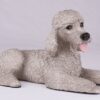 Poodle pet dog cremation urn figurine