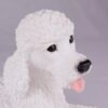 Poodle pet dog cremation urn figurine, face