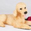 Tan Poodle pet dog cremation urn figurine