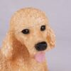 Poodle pet dog cremation urn figurine, face