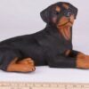 Rottweiler pet dog cremation urn figurine