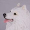 Samoyed pet dog cremation urn figurine, face