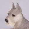 Schnauzer pet dog cremation urn figurine, face