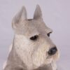 Schnauzer pet dog cremation urn figurine, face