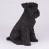 Black Schnauzer pet dog cremation urn figurine