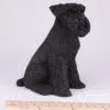 Black Schnauzer pet dog cremation urn figurine