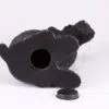 Black Schnauzer pet dog cremation urn figurine, bottom