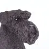 Black Schnauzer pet dog cremation urn figurine