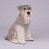 Schnauzer pet dog cremation urn figurine